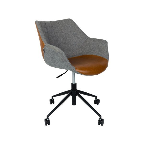 Pelēki brūns biroja krēsls Zuiver Doulton-image-4