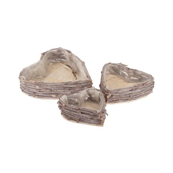 3 Dakls Hearts pīto podiņu komplekts