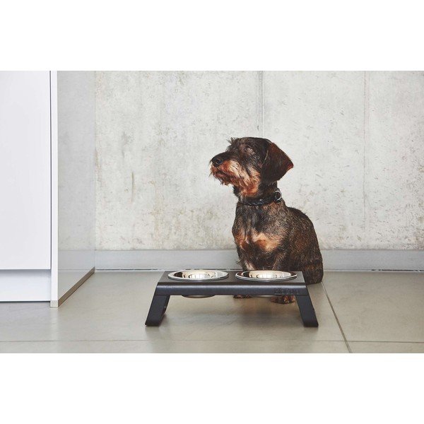 Metāla bļodiņu komplekts ar pamatni suņiem Desco Grolive M – MiaCara-image-1