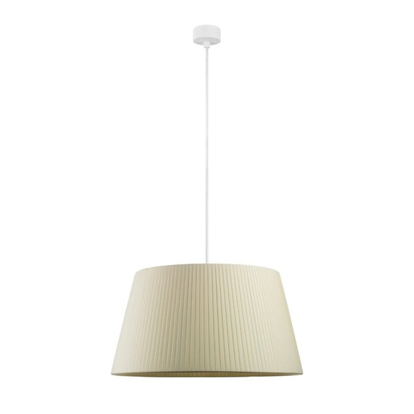 Krēmkrāsas griestu lampa ar baltu kabeli Sotto Luce Kami, ∅ 45 cm