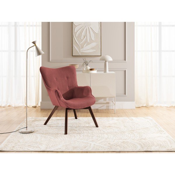 Sarkans velveta atpūtas krēsls Niko – Ropez-image-4