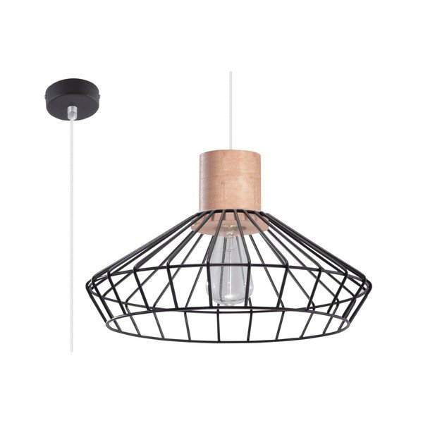 Melna piekaramā lampa Sollux Avilla-image-3