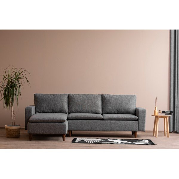 Gaiši pelēks stūra dīvāns (ar kreiso stūri) Lungo – Balcab Home-image-1