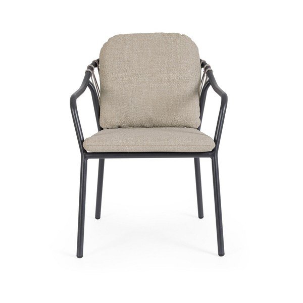 Gaiši brūns metāla dārza krēsls Edvige – Bizzotto-image-2