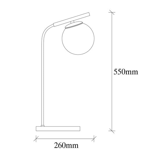 Melna metāla galda lampa Opviq lights Nona-image-2