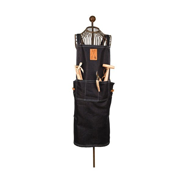 Melns dārzkopības priekšauts Esschert Design Denim Japan-image-1