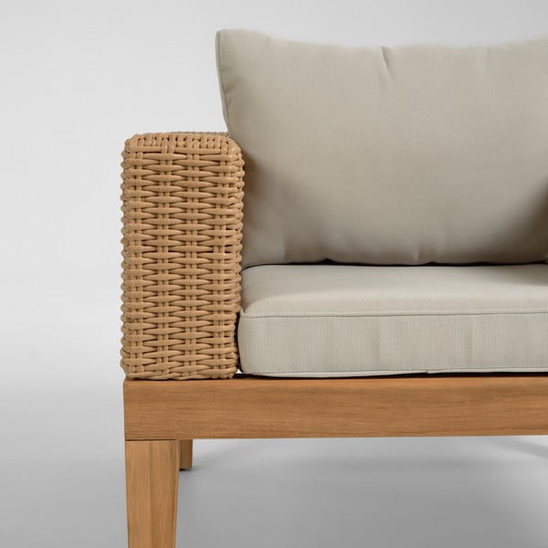 Dārza krēsls ar bēšiem spilveniem Kave Home Acae-image-1