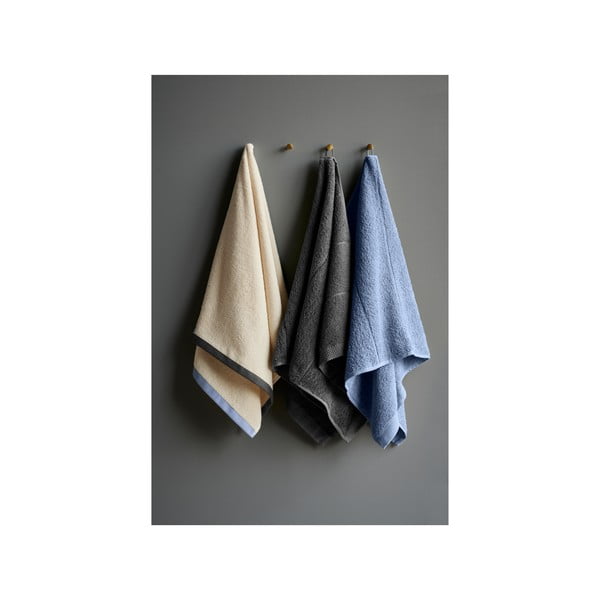 Tumši pelēks frotē kokvilnas dvielis 50x100 cm Line – Södahl-image-1