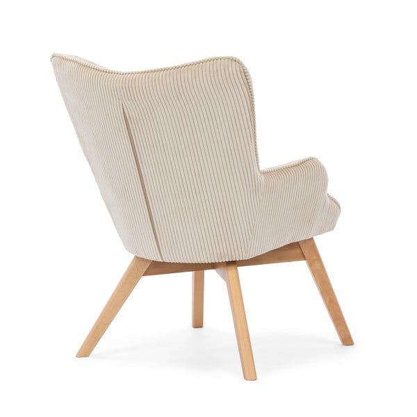 Bēšs velveta atpūtas krēsls Niko – Ropez-image-3