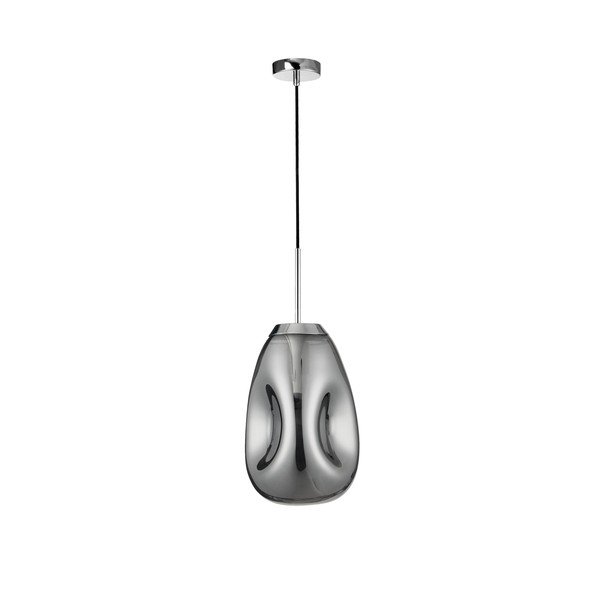 Spīdīgas sudraba krāsas stikla piekaramā lampa ø 22 cm Lava – Nova Luce