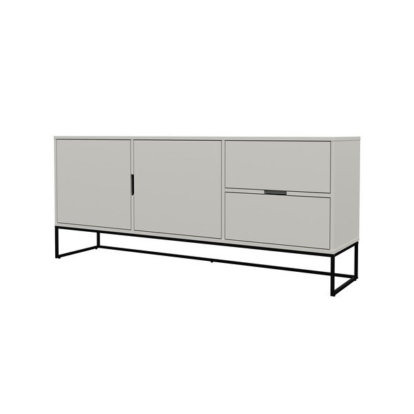 Balta kumode ar melnām metāla kājām Tenzo Lipp Cotton-image-3