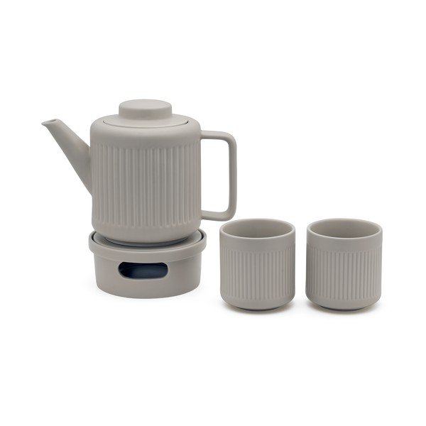 Pelēka porcelāna tējkanna ar sietiņu 1,2 l Skagen – Bredemeijer-image-1
