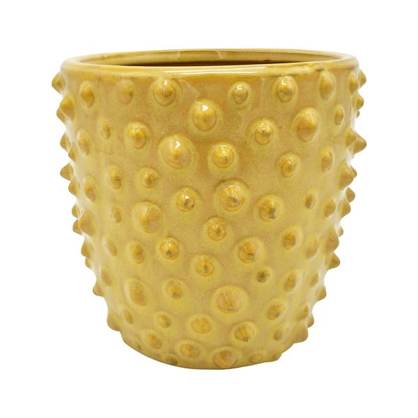 Dzeltens keramikas pods PT LIVING raibs, ø 14 cm