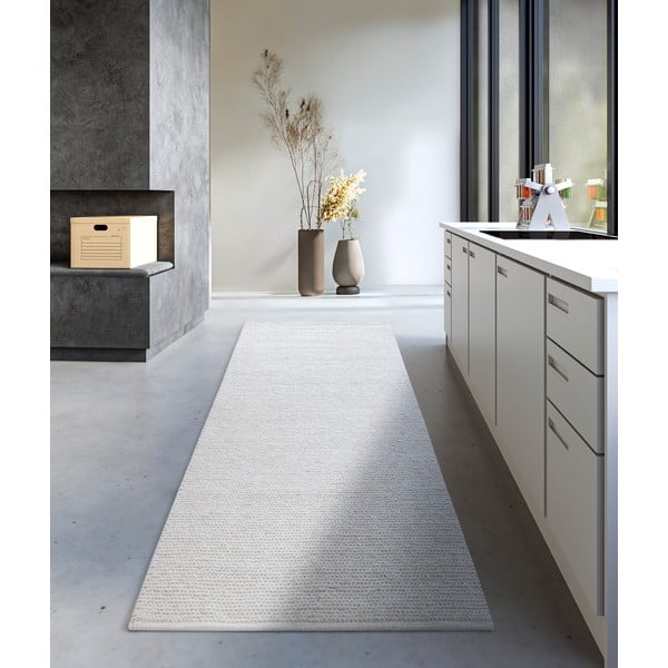 Balts ar rokām darināts vilnas celiņa paklājs 80x200 cm Francois – Villeroy&Boch-image-1