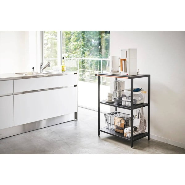 Matēti melns tērauda plaukts 60x90x46,5 cm Tower – YAMAZAKI-image-1