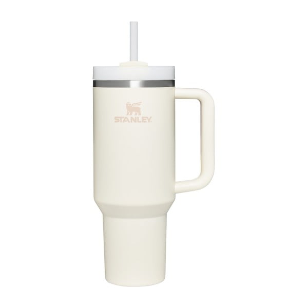Krēmkrāsas nerūsējošā tērauda termoss ar salmiņu 1,18 l Quencher H2.0 FlowState Tumbler Cream – Stanley