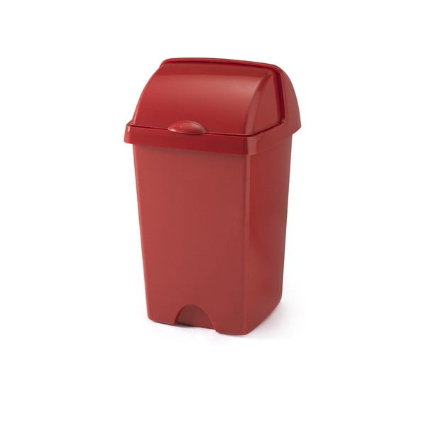 Lielāka sarkana atkritumu tvertne Addis Roll Top, 31 x 30 x 52,5 cm