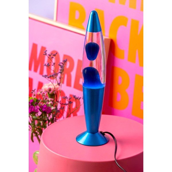 Zila stikla lavas lampa (augstums 35,5 cm) Funky Rocket Lava – Leitmotiv-image-1