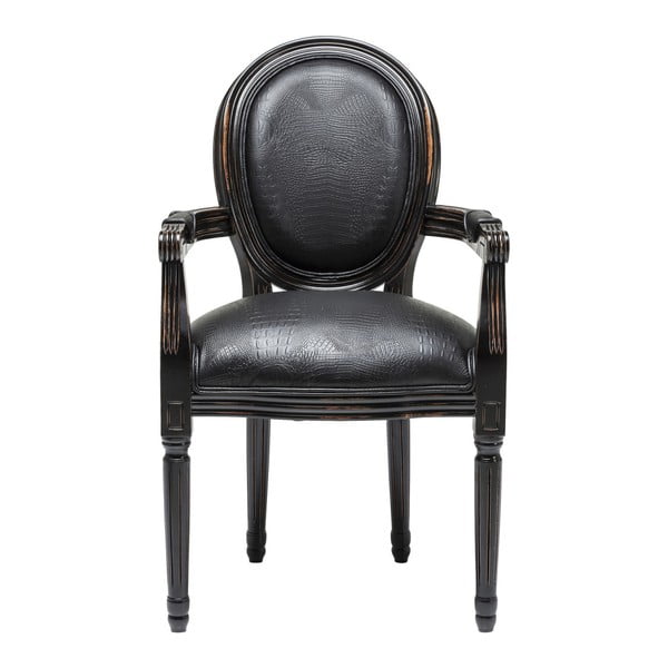 Melns dižskābarža koka krēsls Kare Design Croco