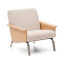 Bēšs atpūtas krēsls no šenila auduma Amsen – Kave Home