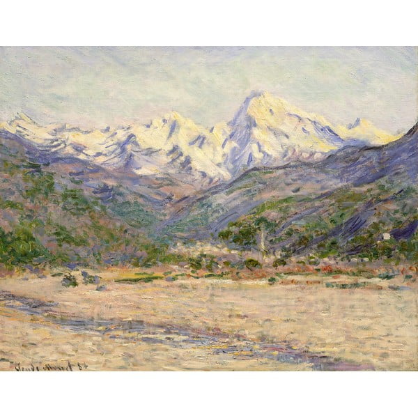 Reproducēta glezna 70x55 cm The Valley of the Nervia, Claude Monet – Fedkolor