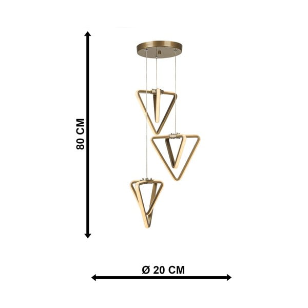 Bronzas krāsas metāla LED piekaramā lampa ø 20 cm Baris – Squid Lighting-image-4
