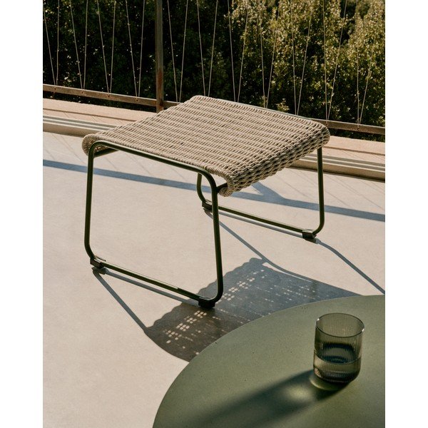 Dūmakaini zaļš dārza kāju soliņš Maurina – Kave Home-image-4