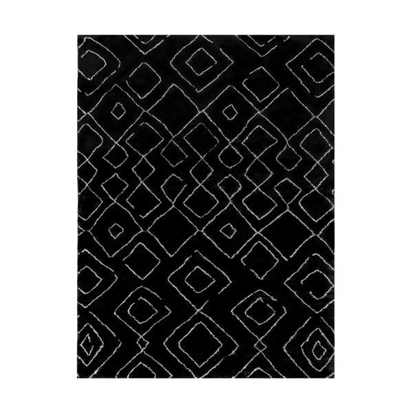 Melns mazgājams paklājs 160x230 cm Imran – Flair Rugs
