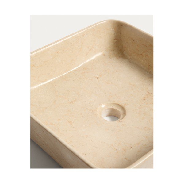 Bēša akmens izlietne 40x40 cm Darnen – Kave Home-image-4