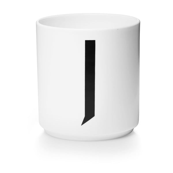 Balta porcelāna krūze Design Letters Personal J