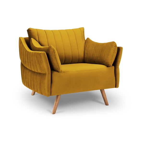 Dzeltens samta atpūtas krēsls Interieurs 86 Elysée