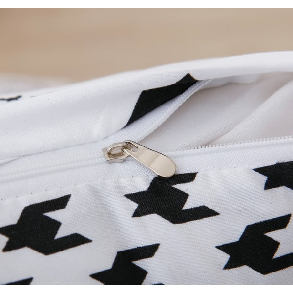 Melnbalta vienvietīga gultas veļa no mikrosatīna 140x200 cm Roberto – My House-image-1