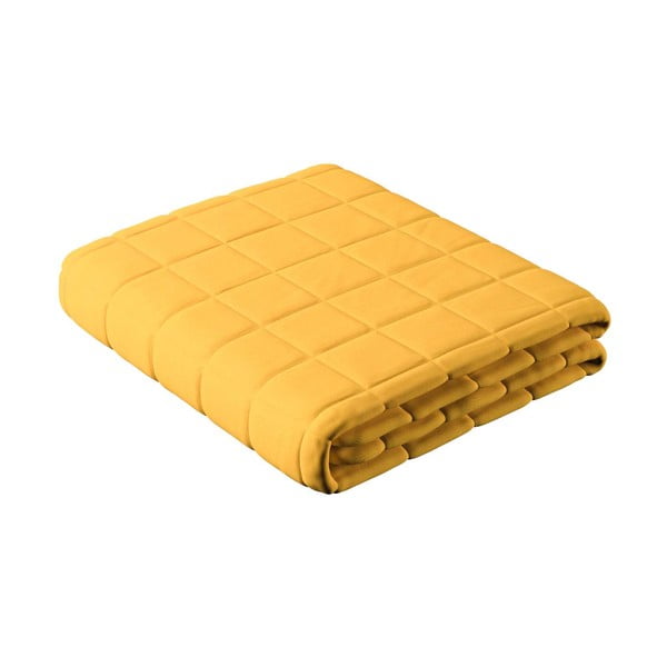 Dzeltens stepēts pārklājs divguļamai gultai 170x210 cm Lillipop – Yellow Tipi