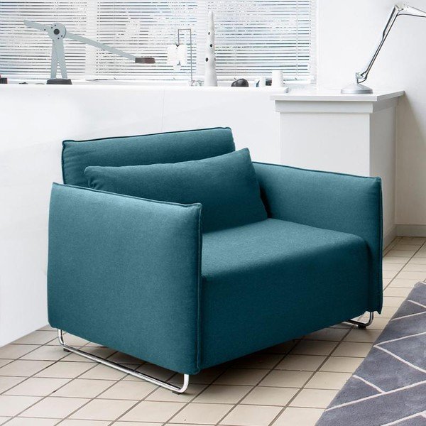 Tirkīzzils izvelkamais atpūtas krēsls Softline Cord-image-1