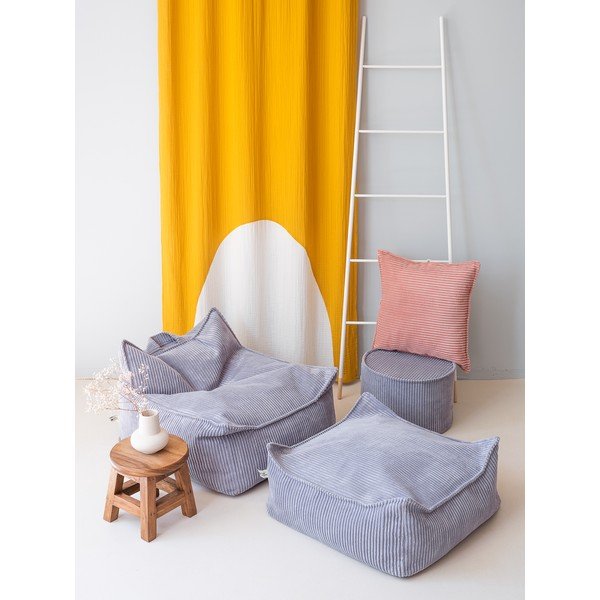 Zils velveta bērnu sēžammaiss Square – Wigiwama-image-2