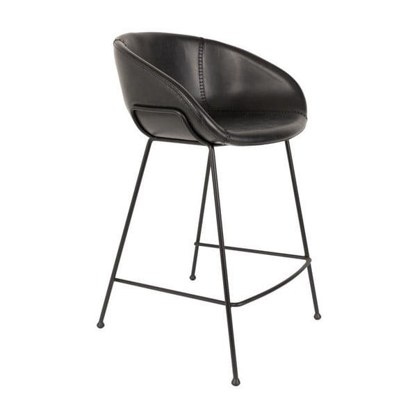 2 melnu bāra krēslu komplekts Zuiver Feston, sēdekļa augstums 65 cm