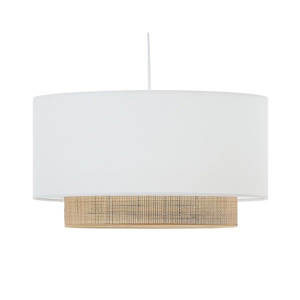 Balts/dabīga toņa tekstila abažūrs ø 60 cm Erna – Kave Home