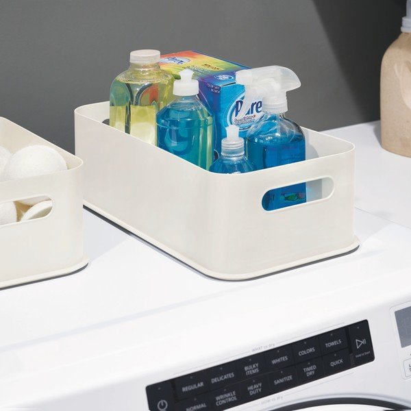 Balta uzglabāšanas kaste ar rokturiem iDesign Eco, 21,3 x 43 cm-image-3