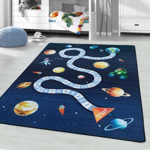 Tumši zils bērnu paklājs 100x150 cm Play Space – Ayyildiz Carpets-image-1
