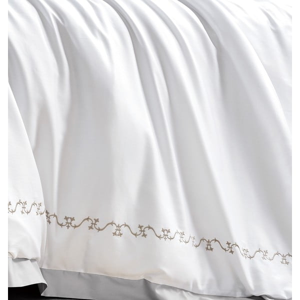 Balta divguļamā gultas veļa no kokvilnas satīna ar palagu 240x220 cm Diana – Mila Home Luxury-image-4