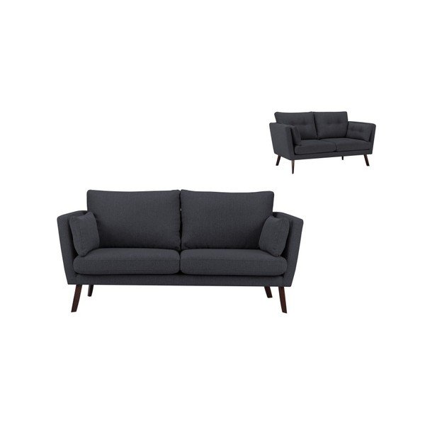 Tumši pelēks trīsvietīgs dīvāns Mazzini Sofas Elena-image-1