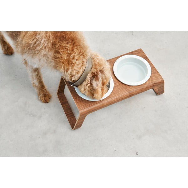 Bļodiņu komplekts ar pamatni suņiem Desco Ash Black Stained M – MiaCara-image-3