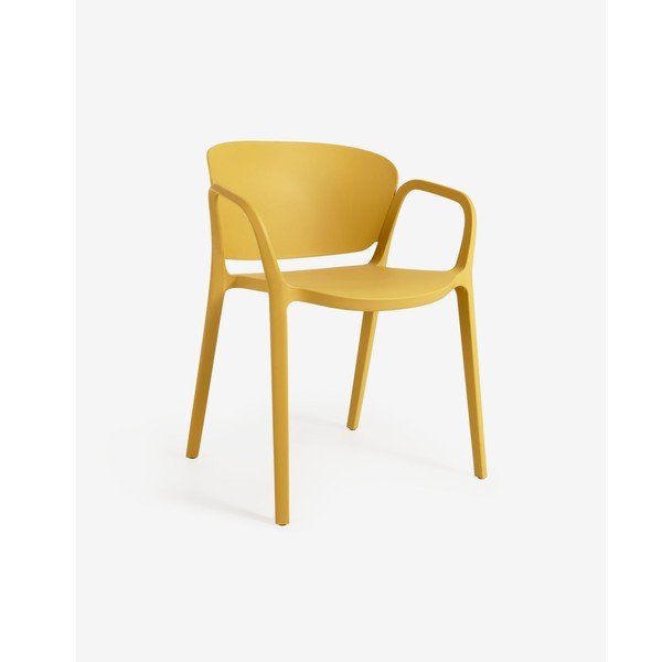 Dzeltens plastmasas dārza krēsls Ania – Kave Home-image-4
