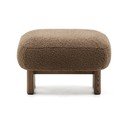 Brūns kāju soliņš no buklē auduma Nema – Kave Home