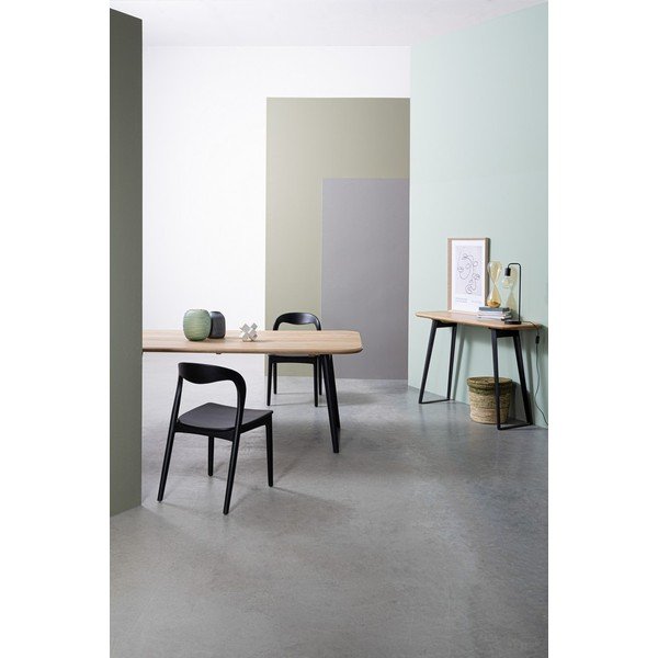 Melns/gaiša dabīga toņa konsoles galds ar mango koka virsmu 40x130 cm Nashik – Bizzotto-image-1