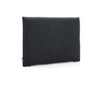 Antracīta pelēks polsterēts gultas galvgalis 180x118 cm Jaira – Kave Home