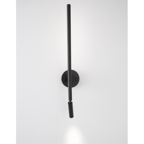 Matēti melna alumīnija LED sienas lampa ar saliekamu konstrukciju Handy – Nova Luce-image-3