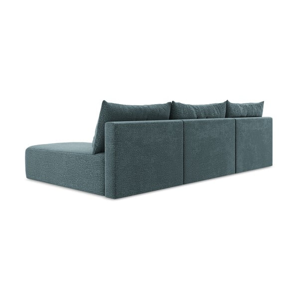 Tirkīzzils salokāms/ar uzglabāšanas vietu stūra dīvāns Kalena – Makamii-image-3