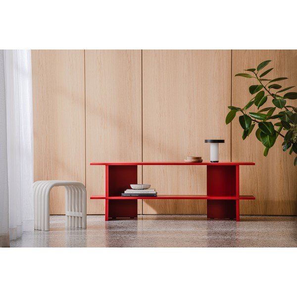 Sarkans metāla plaukts 160x57x37 cm Hes – noo.ma-image-4