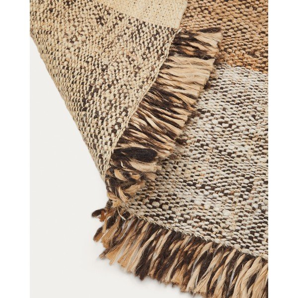 Bēšs divpusējs/ar rokām darināts džutas paklājs 160x230 cm Sully – Kave Home-image-3